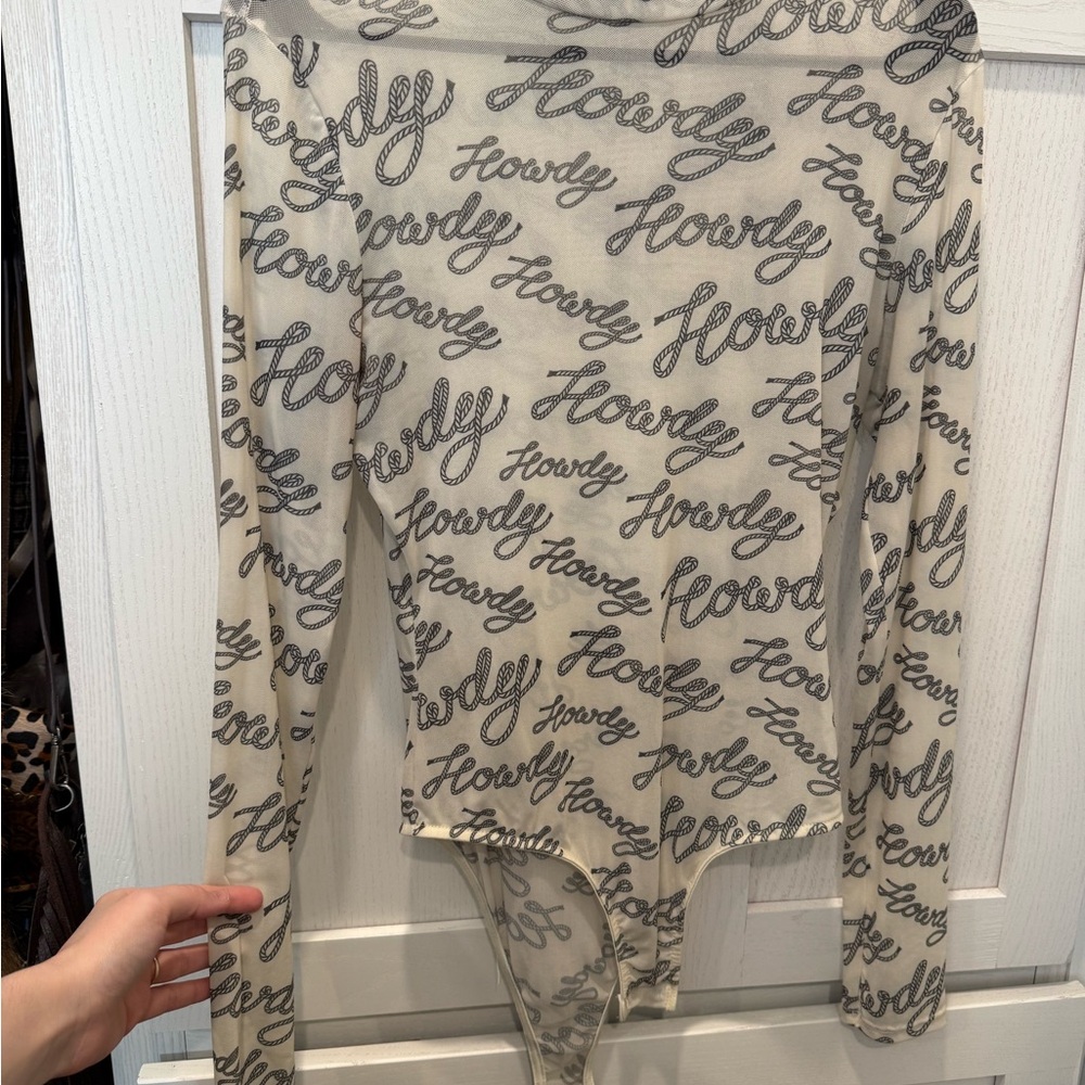 mesh “Howdy” Print Bodysuit - Picture 2 of 4